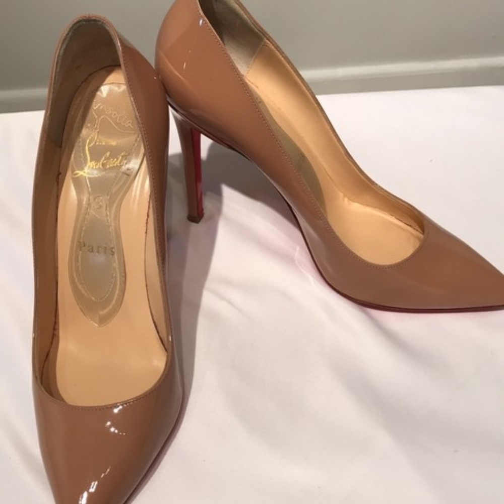 Christian Louboutin Pigalle 100 Patent-Nude